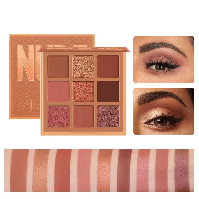 Paleta de Sombras Langmanni 9 Cores